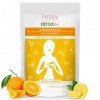 Thé Détox Orange et Citron - Happy Detox Tea - Cure de 4 semaines - 28 sachets - Infusion Ventre Plat - Bien-être - Tonus - B