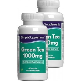 Extrait de Thé Vert 3000mg | Avec Thiamine, Riboflavine & Chrome | Soutient l’Énergie, le Métabolisme & la Défense Antioxydan