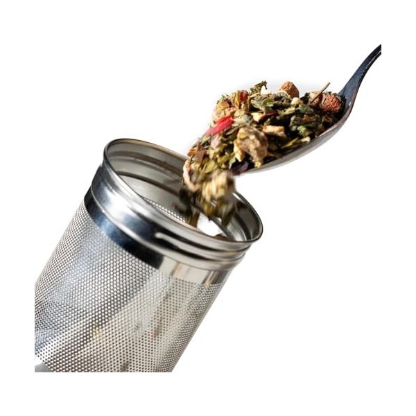 Samadhi - Bouteille avec infuseur et thé gourmet détox du Portugal - 550ml - Thé vert et expérience énergisante à base de pla