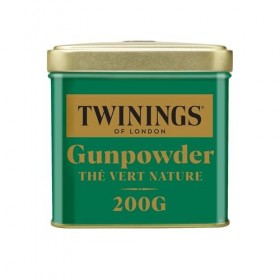 Twinings - Thé Vert Gunpowder Nature - 200 g en Vrac - Léger et Végétal - à Déguster Chaud ou Froid Thé vert