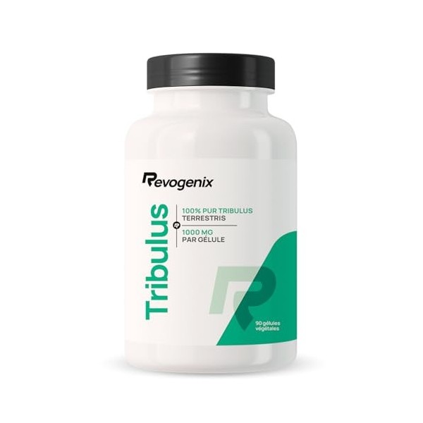 Tribulus Terrestris 1000 mg par Gélule | Titré en Saponines 10:1 | Energie & Endurance | Favorise la Croissance Musculaire, l
