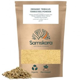 Tribulus Terrestris Gokshura en Polvo 150g | Samskara | Impulsa Testosterona y Equilibrio Hormonal | Tribulus Maca Zinc | 100