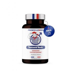 TestostéRock Booster Performance Homme | Soutien Taux de Testostérone & Musculation | Énergie, Vigueur & Vitalité | Maca, Zi