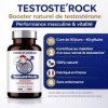 TestostéRock Booster Performance Homme | Soutien Taux de Testostérone & Musculation | Énergie, Vigueur & Vitalité | Maca, Zi