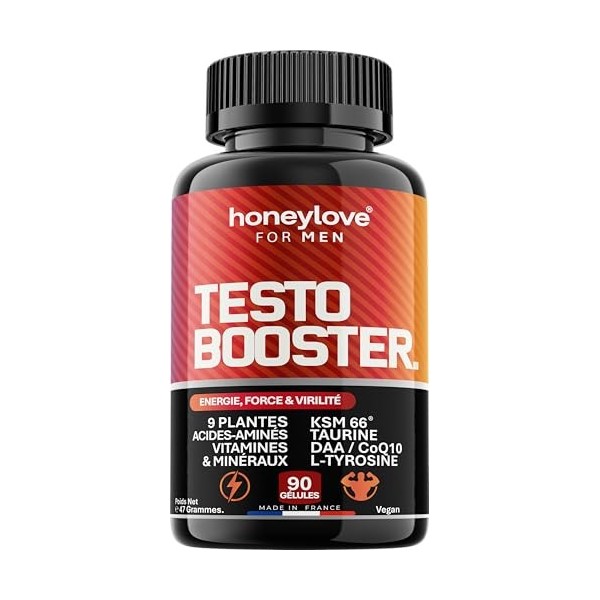 Testosterone Musculation Homme | 90 gélules Testo booster Puissant | Libido, Energie & boost Performance Men & testostérone |