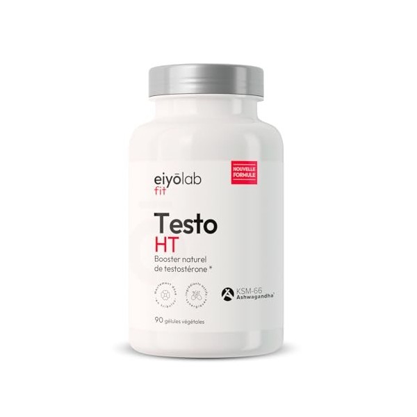 TESTO HT | Maca + Tribulus + Ashwagandha + Zinc | Dosage Élevé pour Efficacité Maximale | Stimulant Testostérone Naturel | Pu
