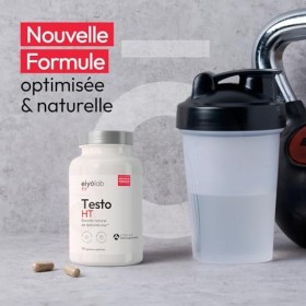 TESTO HT | Maca + Tribulus + Ashwagandha + Zinc | Dosage Élevé pour Efficacité Maximale | Stimulant Testostérone Naturel | Pu