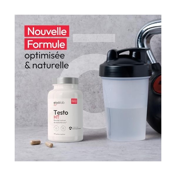 TESTO HT | Maca + Tribulus + Ashwagandha + Zinc | Dosage Élevé pour Efficacité Maximale | Stimulant Testostérone Naturel | Pu