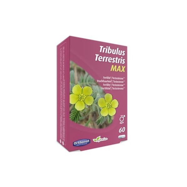 Orthonat - Tribulus Terrestris Max - Complément Alimentaire Fertilité*, Testostérone** - 450 mg d’Extrait Sec de Tribulus Ter