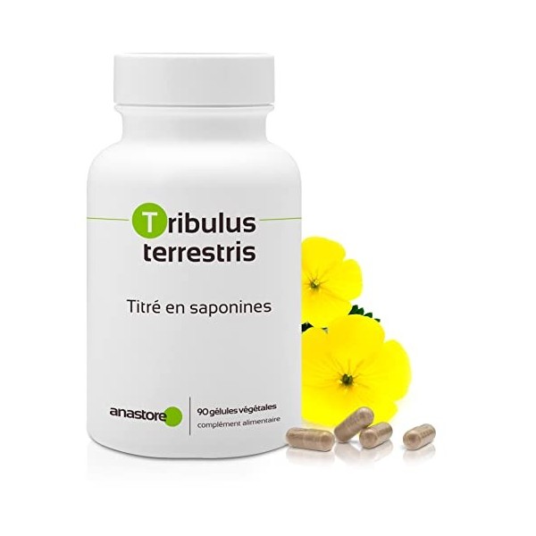 TRIBULUS TERRESTRIS * 470 mg/gélules végétales - Titré à 40% min. en saponines 90 Unité Lot de 4 Tribulus