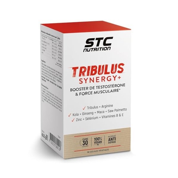STC NUTRITION - Tribulus Synergy + - Favorise le maintien du taux de testostérone - Améliore les performances physiques & Amé