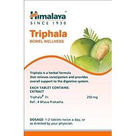 Triphala Tablets for Colon Cleanse and Constipation Relief - Natural Fruit Fiber Supplement - 500mg 60 Vegetarian Capsules By