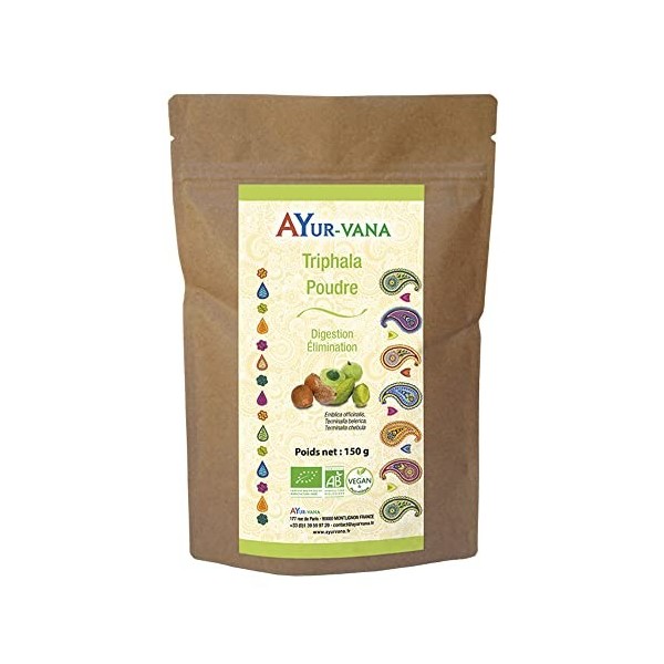 Triphala 150 g de poudre bio - Transit Intestinal - AYur-vana