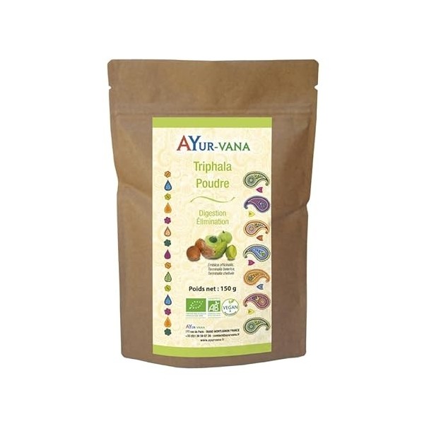 Triphala 150 g de poudre bio - Transit Intestinal - AYur-vana