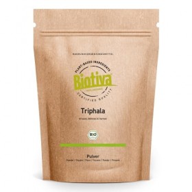 Poudre biologique de Triphala 1kg 2x500g - dAmalaki Haritaki Bibhitaki - Ayurveda Biotriphala - Mis en bouteille et contrô Tr...