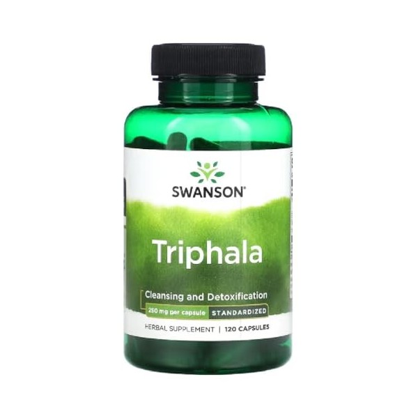 Swanson Triphala 250 mg | Soutien digestif et détoxifiant – 120 gélules