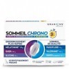 GRANIONS SOMMEIL CHRONO - Melatonine 1,9 mg Sommeil Adulte - Mélatonine + Valeriane + Passiflore + GABA - Sommeil 9 min temps