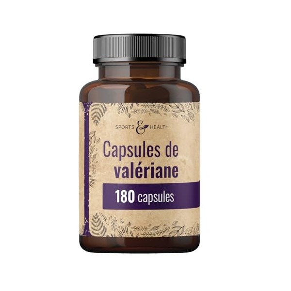 Valériane à haute dose - 180 gélules - 600mg de valériane à haute dose par gélule - Comprimés de valériane