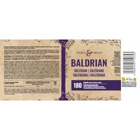 Valériane à haute dose - 180 gélules - 600mg de valériane à haute dose par gélule - Comprimés de valériane