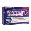 Forté Pharma - FortéNuit 8h Sommeil Relax - Endormissement, Relaxation, Aide au sommeil adulte - Valeriane Melatonine 1,9mg, 