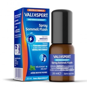 VALDISPERT - Endormissement - Spray Sommeil Flash - Mélatonine - Libération immédiate - Programme 35 jours - Vegan - Sans suc