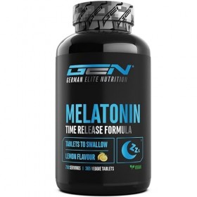 Mélatonine Time Release – 365 comprimés à sucer goût citron – Libération retardée grâce à Sepismart® SR – 0,5 mg par portion 