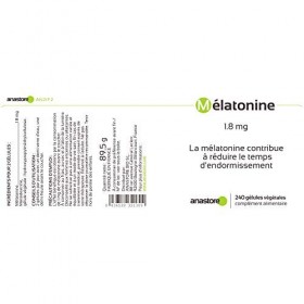 MÉLATONINE * 1.8 mg / 120 doses * Sommeil * 1 dose - 2 gélules * pour réduire le temps d’endormissement. Valériane