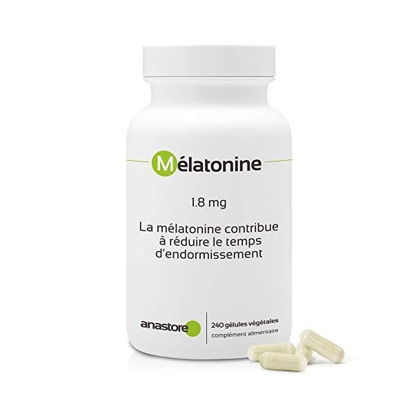 MÉLATONINE * 1.8 mg / 120 doses * Sommeil * 1 dose - 2 gélules * pour réduire le temps d’endormissement. Valériane