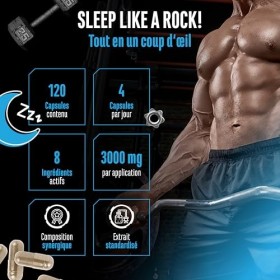 Knockout - Sleep & Recover Support - 120 capsules avec extrait dashwagandha Shoden®, magnésium, L-tryptophane, L-théanine na