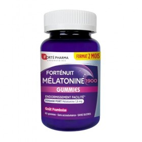 Forté Pharma - Mélatonine 1900 Gummies sommeil - Melatonine 1.9 mg a macher - Complément Alimentaire Sommeil Adulte, Endormis
