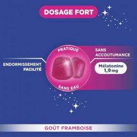 Forté Pharma - Mélatonine 1900 Gummies sommeil - Melatonine 1.9 mg a macher - Complément Alimentaire Sommeil Adulte, Endormis