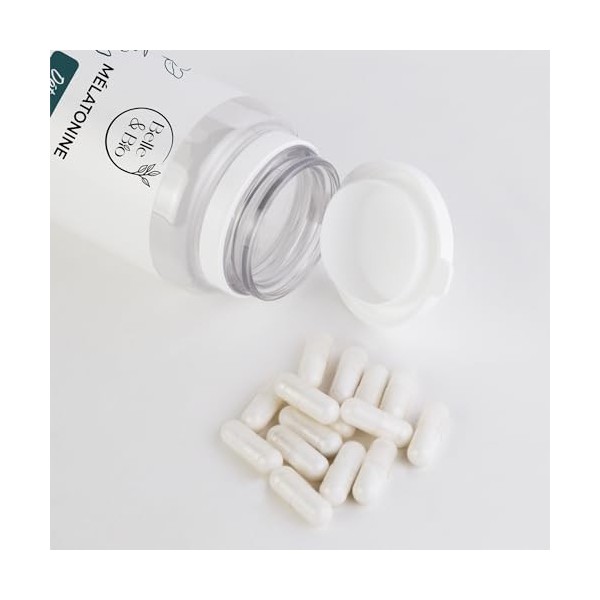 SOMMEIL PLUS SEREIN & ENDORMISSEMENT RAPIDE - Mélatonine - Pilulier 120 gélules - Cure 2 mois - Complément Alimentaire BELLE&