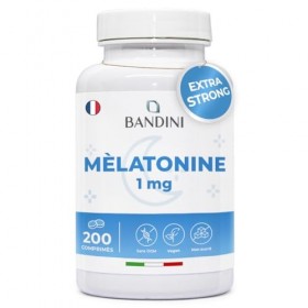 Bandini® Mélatonine 200 comprimés plus de 6 Mois | 1 mg par Micro-comprimé Facile à Avaler | Support pour Sommeil rapide, J