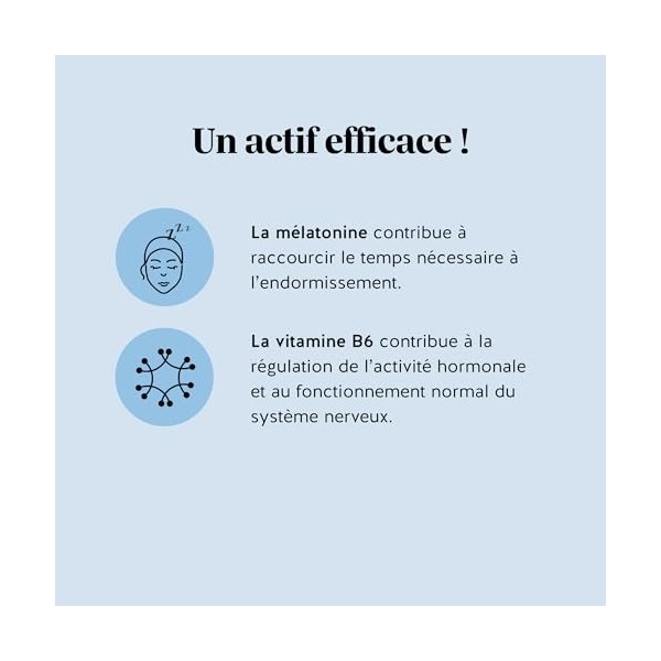 LAttrape Rêve Sommeil – Sommeil naturel – 1mg de Mélatonine avec Vitamine B6 – 30 Unités 1 mois – Sans sucre, Vegan – Bear