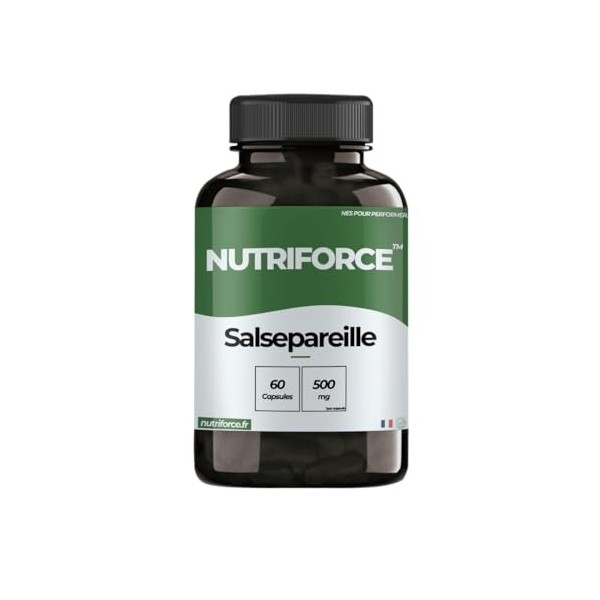 Salsepareille 500 mg – Plante Traditionnelle – 60 Gélules Végétales – 100% Pure & Naturelle