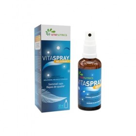 Vitanutrics Vitaspray – Spray à base de mélisse, mélatonine et fleur d’oranger – Favorise la relaxation et un endormissement 