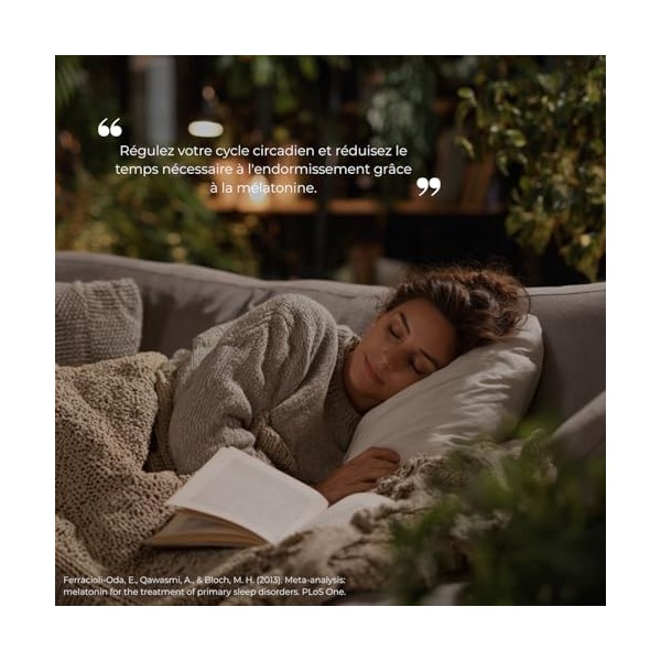 Mélatonine Sans Additifs – Qualité du Sommeil & Réveil Énergique – 60 Gélules