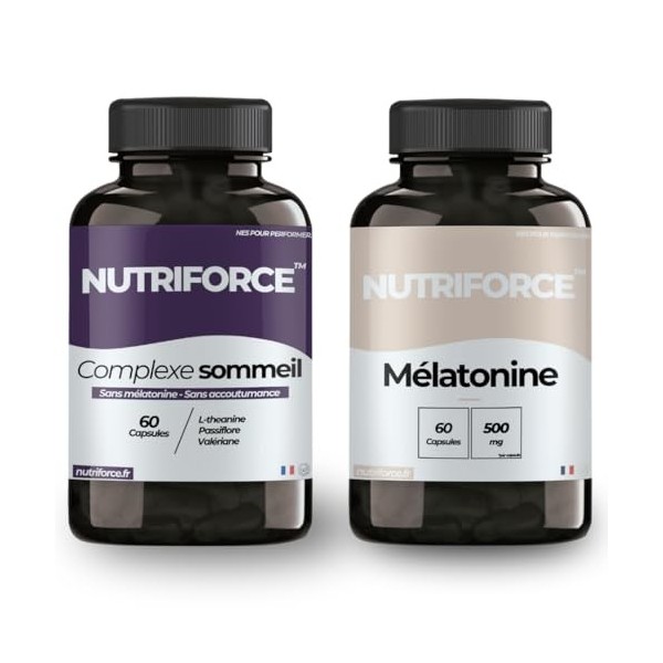 Pack Sommeil Profond – Mélatonine + Complexe Sommeil – Endormissement Rapide et Nuits Réparatrices