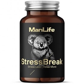 Valériane + ashwagandha + mélisse + passiflore + GABA + L-tryptophane + L-théanine | 90 gélules | StressBreak – ManLife