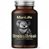 Valériane + ashwagandha + mélisse + passiflore + GABA + L-tryptophane + L-théanine | 90 gélules | StressBreak – ManLife