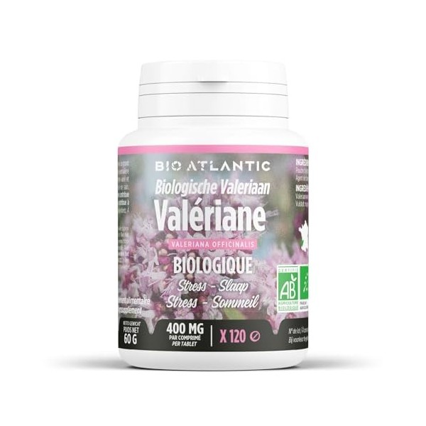 Valériane Bio - 400 mg - 120 comprimés - Bio Atlantic
