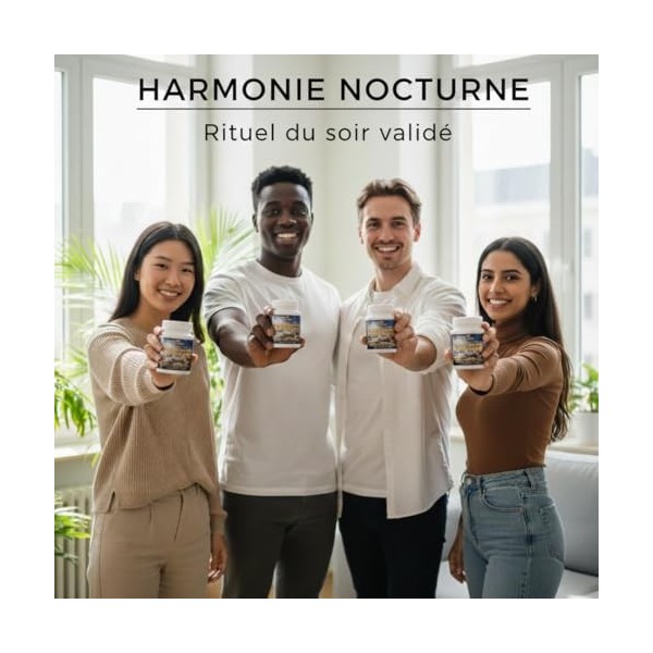 Exceldiet Pharma | Sommeil & Relaxation - Harmonie Nocturne - Mélatonine & Valériane - 60 Gélules Sans Accoutumance - Cure 30