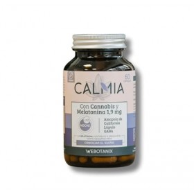 WeBotanix | Calmia Nuit 60 Gélules | Mélatonine 1,9 mg + Pavot de Californie + Houblon + GABA | Améliore la Qualité du Sommei