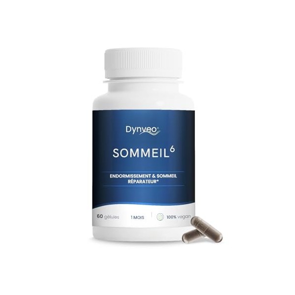Complexe Sommeil - 6 Actifs Naturels Extraits de Plantes - Endormissement rapide & Sommeil Réparateur - Formule avec Mélatoni