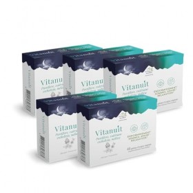 Vitanuit - 40 gélules - Passiflore, Valériane, Mélisse, Mélatonine - Retrouver un sommeil de qualité ! Cure de 20 jours - Vit