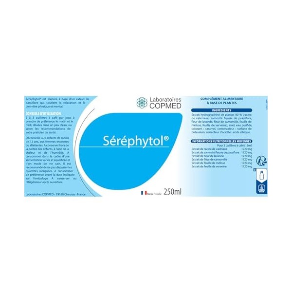 LABORATOIRES COPMED - Séréphytol® - Complément Alimentaire - Synergie de plantes - Bien-être physique et mental - Marque Fran