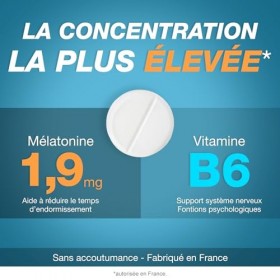 Actinutrition® Mélatonine 1,9mg - 40 nuits - Endormissement Rapide - Sommeil réparateur nuit après nuit - Sans accoutumance |...