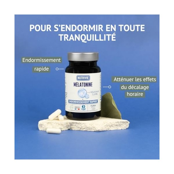 Nutrivie Melatonine Endormissement 60 Gélules Valériane