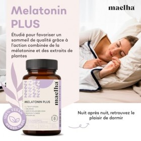 Mélatonine Complex| extra fort | 60 gélules | Tryptophane, Valériane, Mélisse, Passiflore | 100% Naturelle