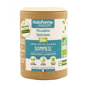 Nat & Form Écoresponsable Passiflore Valériane Bio 120 gélules Valériane